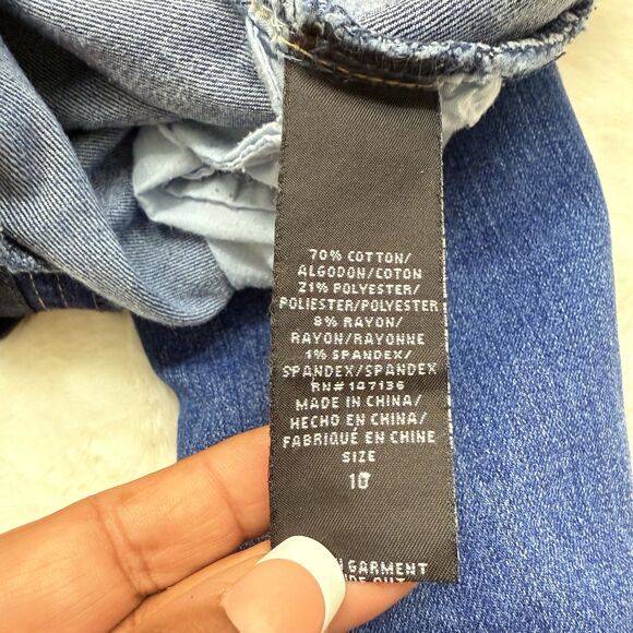 1822 Denim Skinny Ankle Jeans Medium Wash Mid Rise Women's Blue Size 10 - Picture 16 of 16